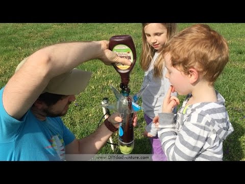 Ice Cream Sundae Toppings IN A WATER ROCKET!!? (alternative fuels test)